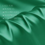 Jungle Green 100% Pure Mulberry Silk Fabric 19mm Cut - to - Size Silk Fabric - NOCHKA
