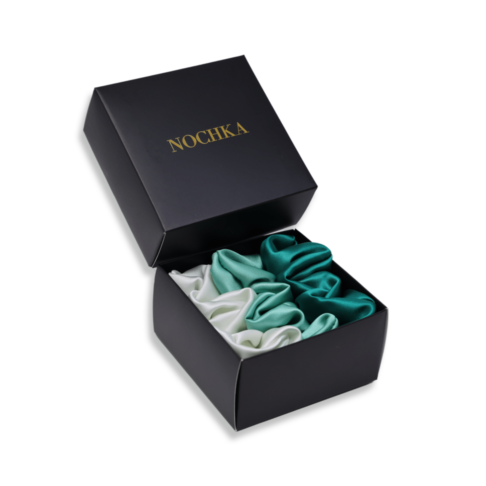Jungle Shades of 3 Regular Mulberry Silk Scrunchies | 100% Silk - NOCHKA
