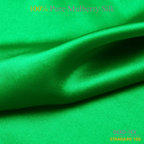 Kelly Green 100% Pure Mulberry Silk Fabric 19mm Cut - to - Size Silk Fabric - NOCHKA
