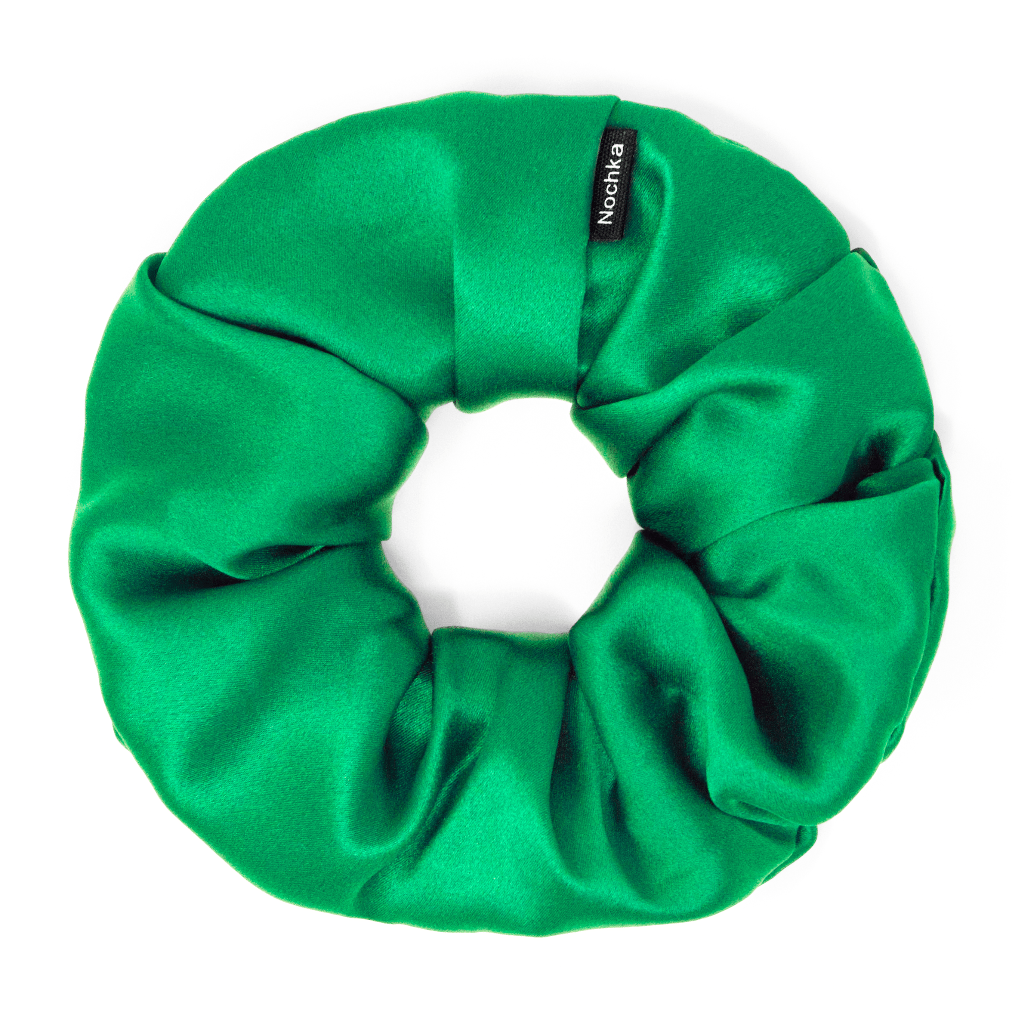 Kelly Green Regular Scrunchie – 100% Pure Mulberry Silk, Perfect for All Hair Types - NOCHKA
