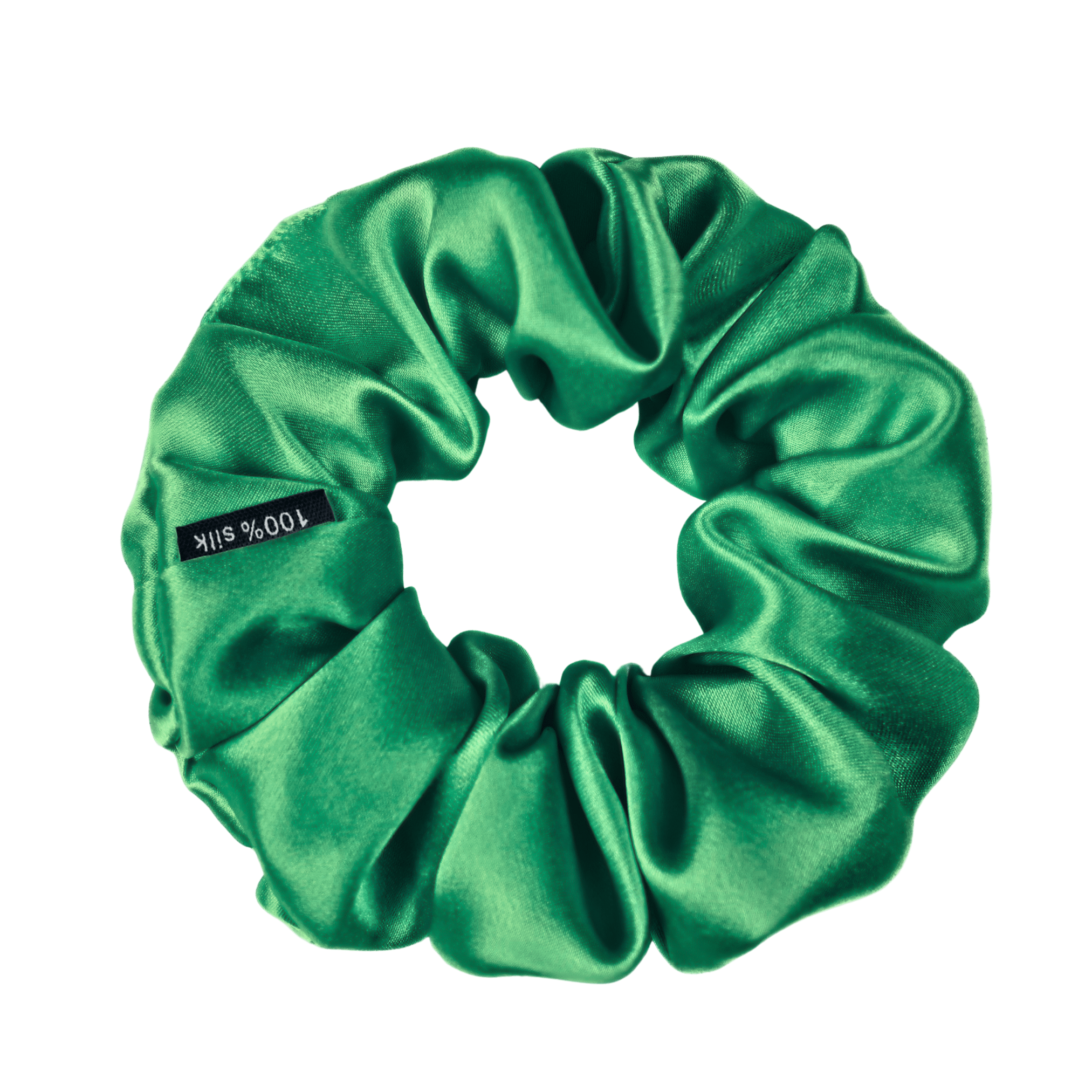 Kelly Green Skinny Scrunchie – 100% Pure Mulberry Silk, Perfect for All Hair Types - NOCHKA
