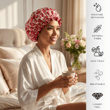 Kiss Print Pure Mulberry Silk Bonnet – Reversible & Durable - NOCHKA

