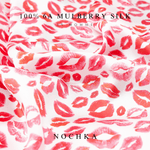 Kiss Print Pure Mulberry Silk Bonnet – Reversible & Durable - NOCHKA
