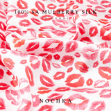 Kiss Print Pure Mulberry Silk Bonnet – Reversible & Durable - NOCHKA
