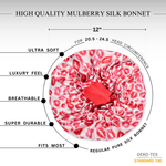 Kiss Print Pure Mulberry Silk Bonnet – Reversible & Durable - NOCHKA
