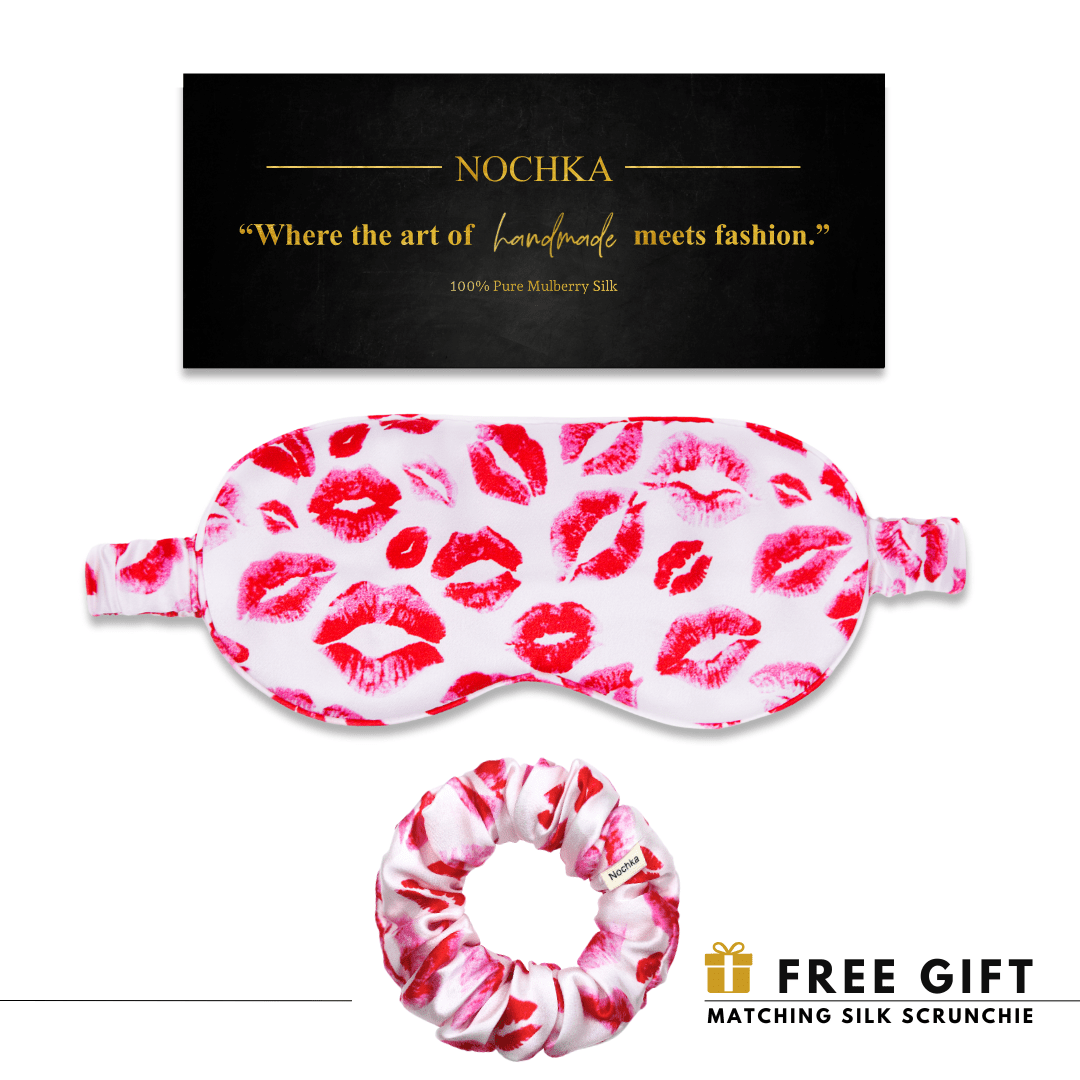 Kissed Pure Silk Sleep Mask - NOCHKA
