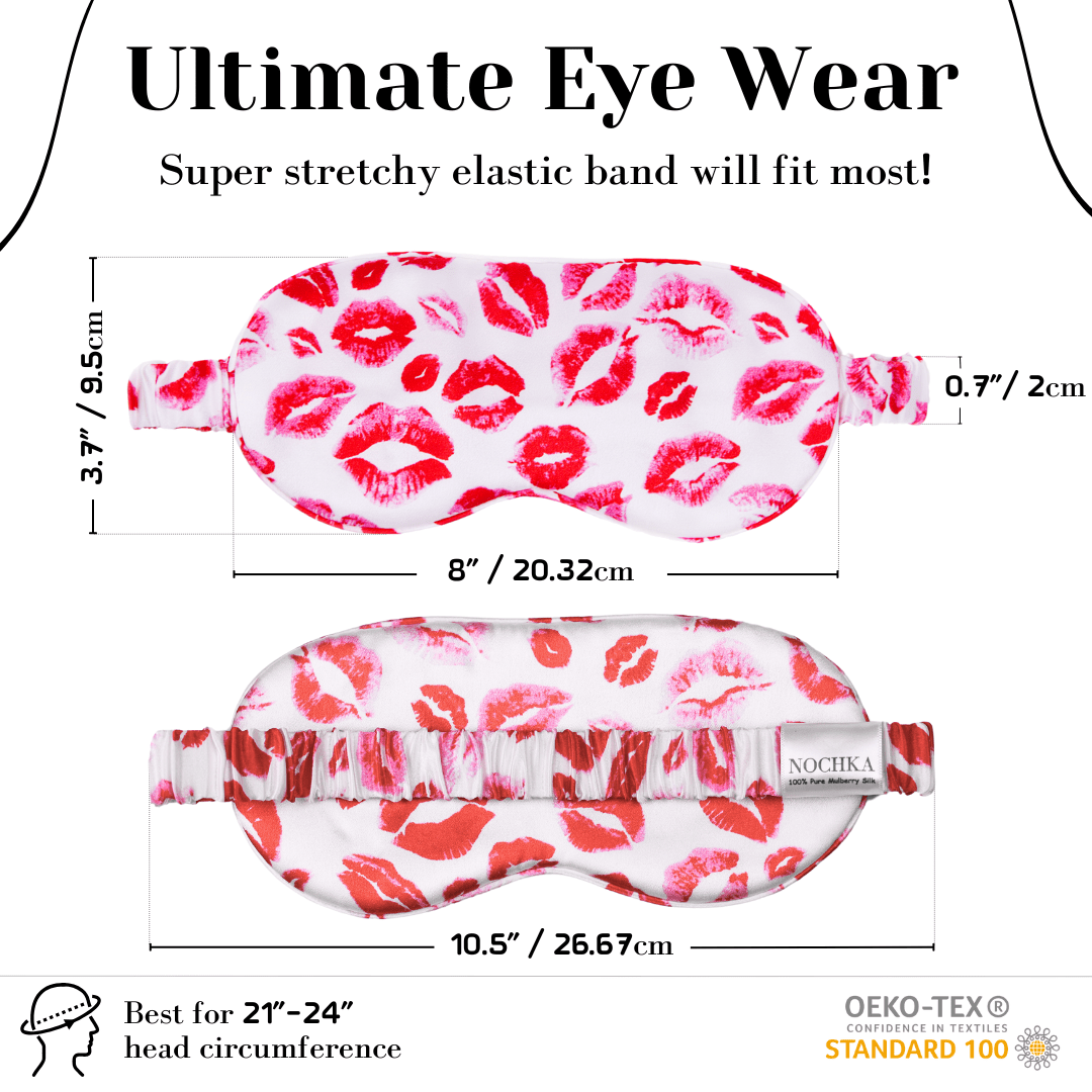 Kissed Pure Silk Sleep Mask - NOCHKA
