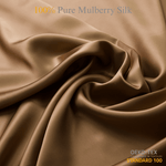 Latte 100% Pure Mulberry Silk Fabric 19mm Cut - to - Size Silk Fabric - NOCHKA

