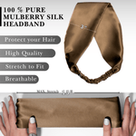 Latte Pure Silk Headband - NOCHKA
