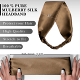 Latte Pure Silk Headband - NOCHKA
