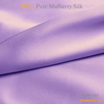 Lavender 100% Pure Mulberry Silk Fabric 19mm Cut - to - Size Silk Fabric - NOCHKA
