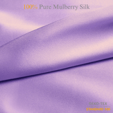 Lavender 100% Pure Mulberry Silk Fabric 19mm Cut - to - Size Silk Fabric - NOCHKA
