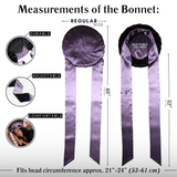 Lavender Midnight and Black Reversible Bonnet with Ties - NOCHKA
