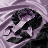 Lavender Midnight and Black Reversible Bonnet with Ties - NOCHKA
