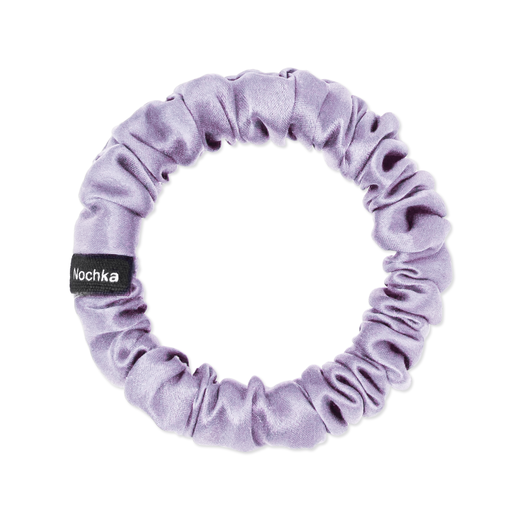 Lavender Ultra Skinny Scrunchie – 100% Pure Mulberry Silk, Perfect for All Hair Types - NOCHKA
