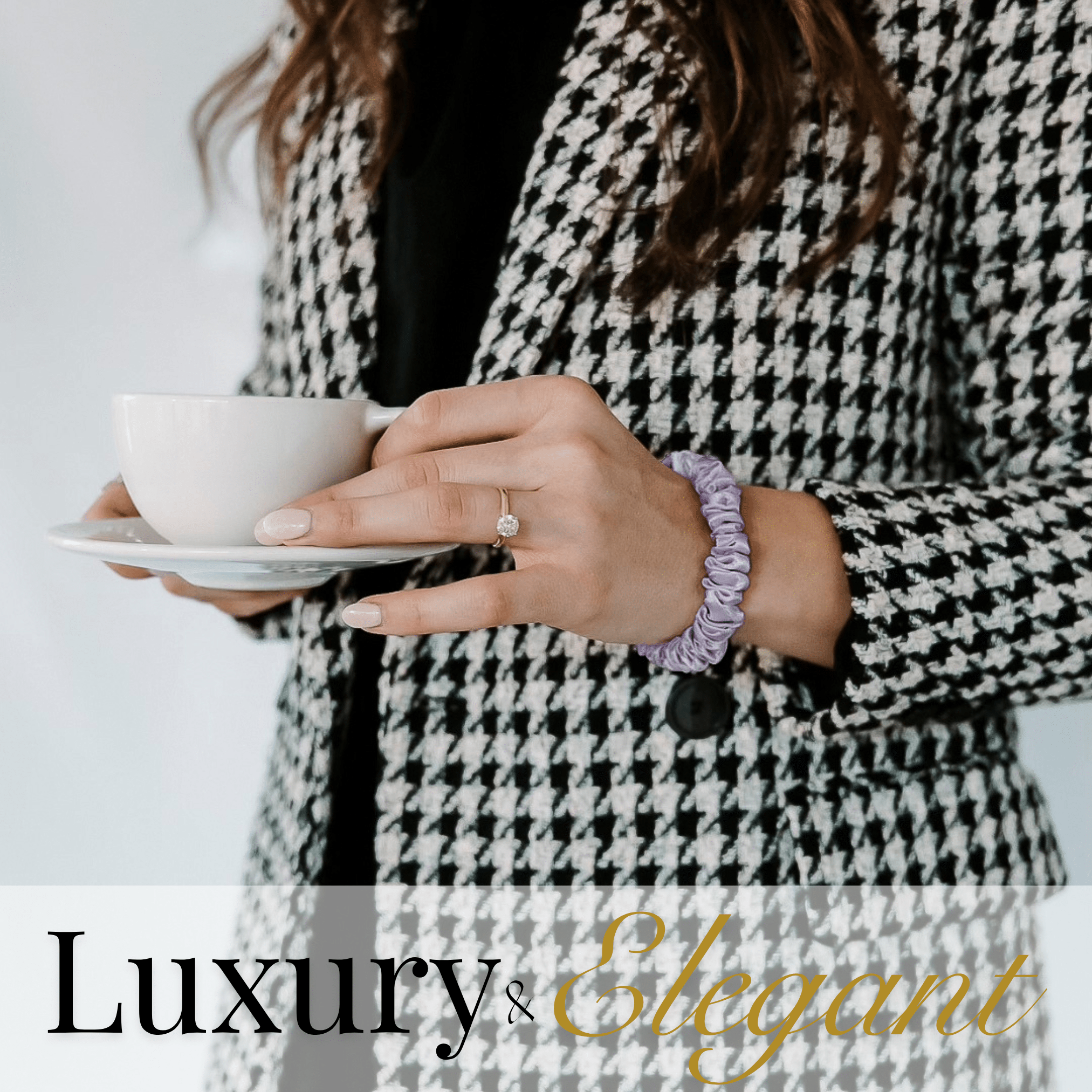 Lavender Ultra Skinny Scrunchie – 100% Pure Mulberry Silk, Perfect for All Hair Types - NOCHKA
