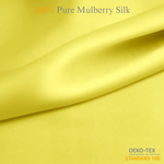 Lemon Yellow 100% Pure Mulberry Silk Fabric 19mm Cut - to - Size Silk Fabric - NOCHKA
