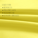 Lemon Yellow 100% Pure Mulberry Silk Fabric 19mm Cut - to - Size Silk Fabric - NOCHKA
