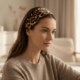 Leopard Pure Silk Headband - NOCHKA
