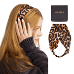 Leopard Pure Silk Headband - NOCHKA
