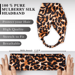 Leopard Pure Silk Headband - NOCHKA

