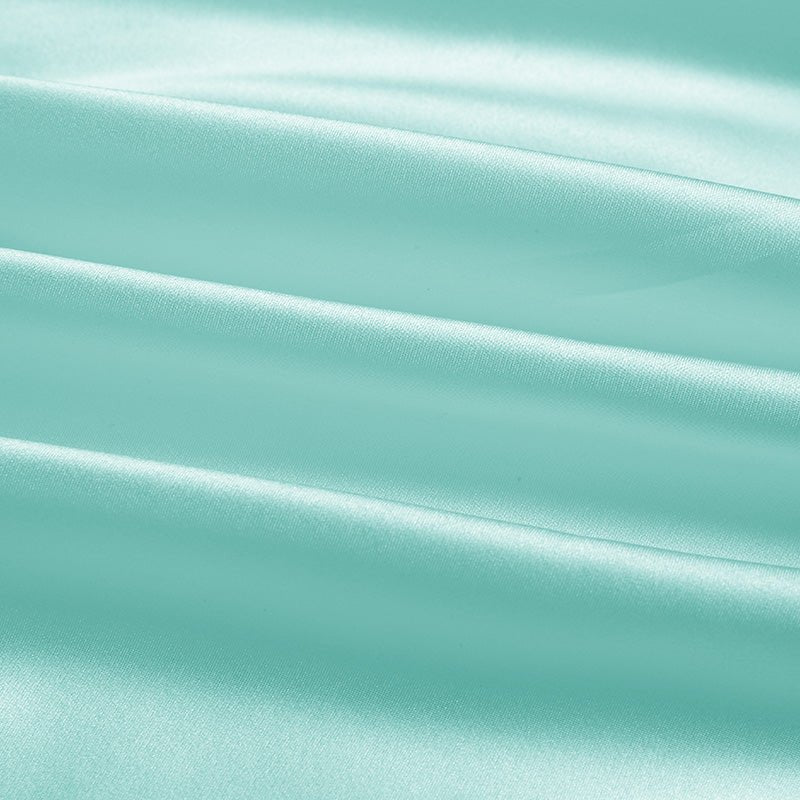 Light Aqua Blue 100% Pure Mulberry Silk Fabric 19mm 44" Width Pre - Cut Silk Fabric - NOCHKA
