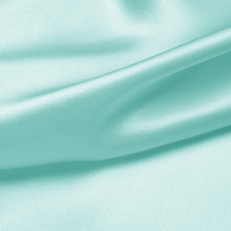 Light Aqua Blue 100% Pure Mulberry Silk Fabric 19mm 44" Width Pre - Cut Silk Fabric - NOCHKA

