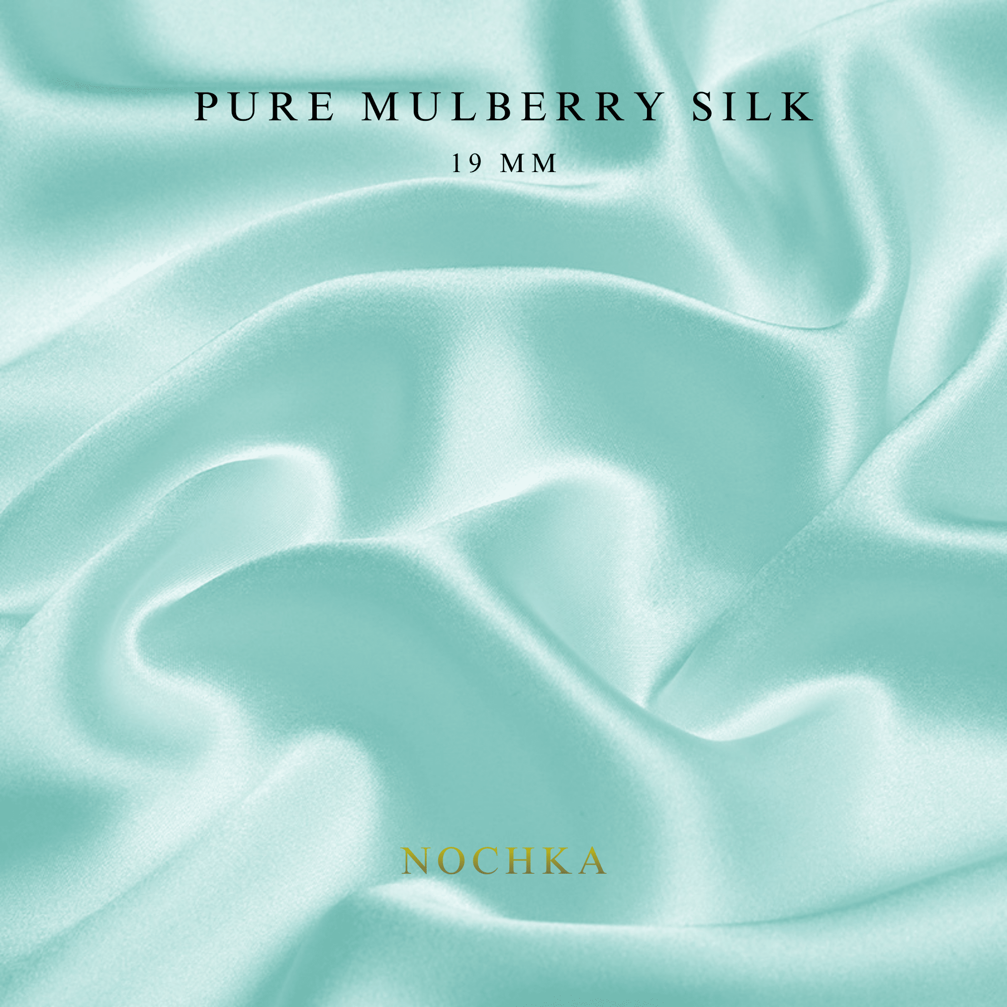 Light Aqua Blue 100% Pure Mulberry Silk Fabric 19mm Cut - to - Size Silk Fabric - NOCHKA
