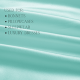 Light Aqua Blue 100% Pure Mulberry Silk Fabric 19mm Cut - to - Size Silk Fabric - NOCHKA
