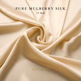 Light Caramel 100% Pure Mulberry Silk Fabric Cut - to - Size Silk Fabric - NOCHKA
