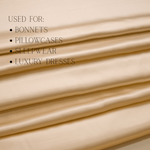 Light Caramel 100% Pure Mulberry Silk Fabric Cut - to - Size Silk Fabric - NOCHKA
