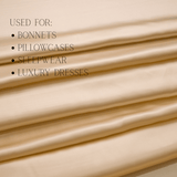 Light Caramel 100% Pure Mulberry Silk Fabric Cut - to - Size Silk Fabric - NOCHKA
