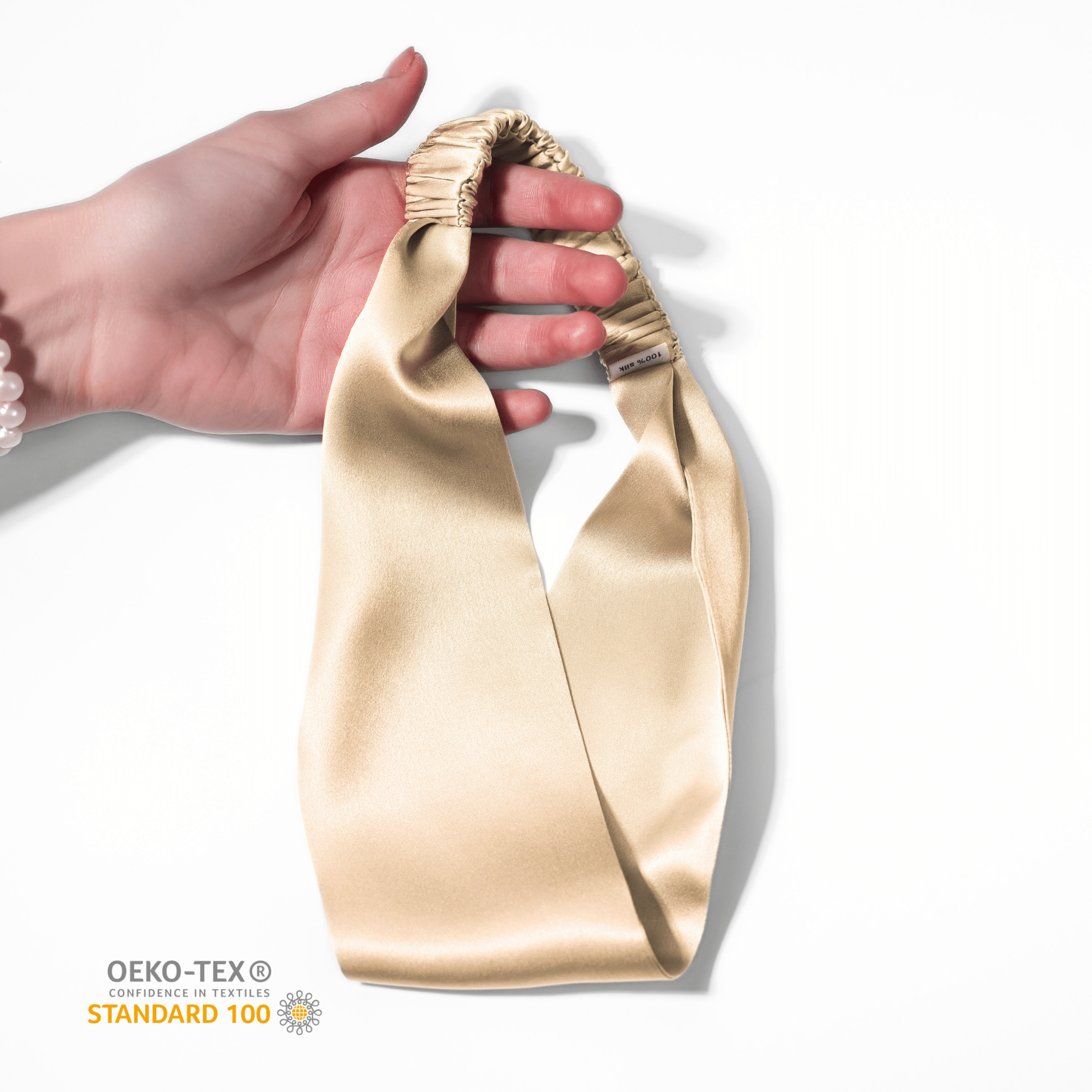 Light Caramel Pure Silk Headband - NOCHKA
