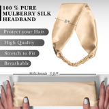 Light Caramel Pure Silk Headband - NOCHKA
