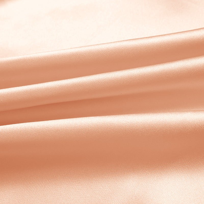 Light Peach 100% Pure Mulberry Silk Fabric 19mm 44" Width Pre - Cut Silk Fabric - NOCHKA
