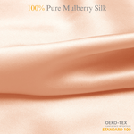 Light Peach 100% Pure Mulberry Silk Fabric 19mm Cut - to - Size Silk Fabric - NOCHKA
