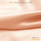 Light Peach 100% Pure Mulberry Silk Fabric 19mm Cut - to - Size Silk Fabric - NOCHKA
