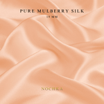 Light Peach 100% Pure Mulberry Silk Fabric 19mm Cut - to - Size Silk Fabric - NOCHKA
