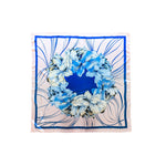 Lilies on Blush Mulbery Silk Square Scarf - NOCHKA
