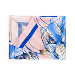 Lilies on Blush Mulbery Silk Square Scarf - NOCHKA
