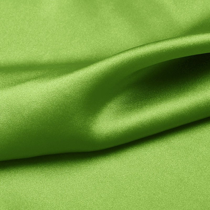 Lime 100% Pure Mulberry Silk Fabric 19mm 44" Width Pre - Cut Silk Fabric - NOCHKA
