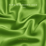Lime 100% Pure Mulberry Silk Fabric 19mm Cut - to - Size Silk Fabric - NOCHKA

