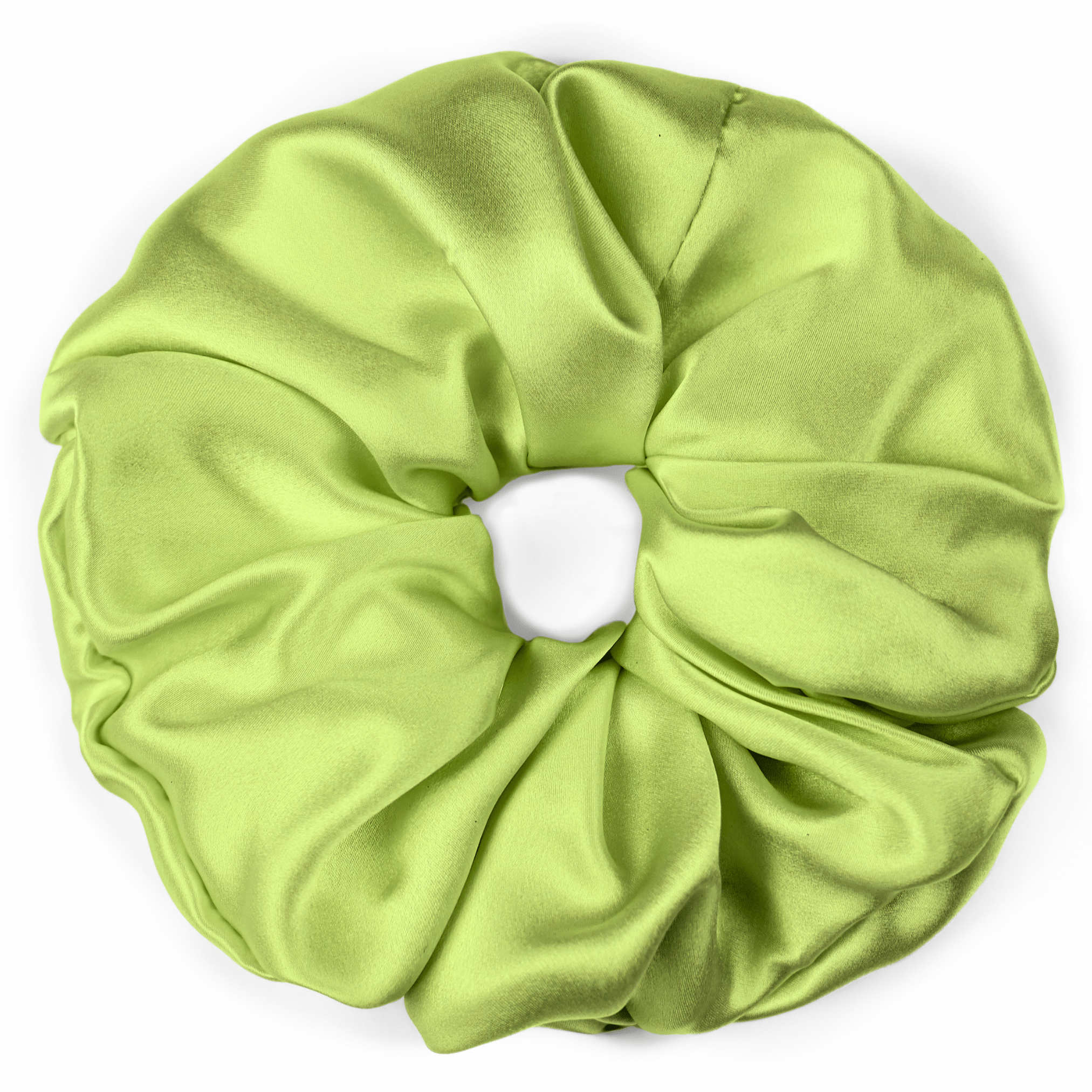 Lime Jumbo Scrunchie – 100% Pure Mulberry Silk, Perfect for All Hair Types - NOCHKA
