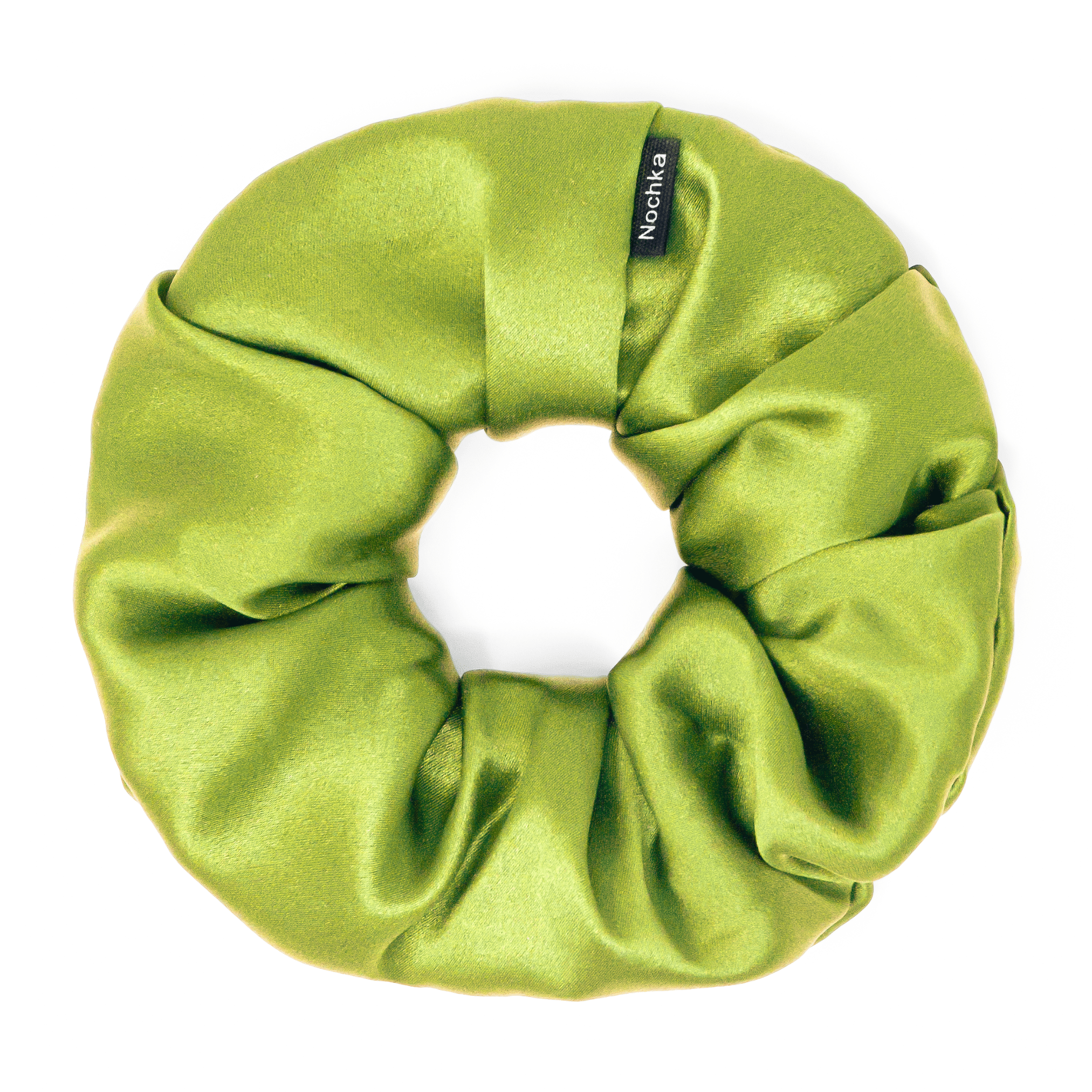 Lime Regular Scrunchie – 100% Pure Mulberry Silk, Perfect for All Hair Types - NOCHKA
