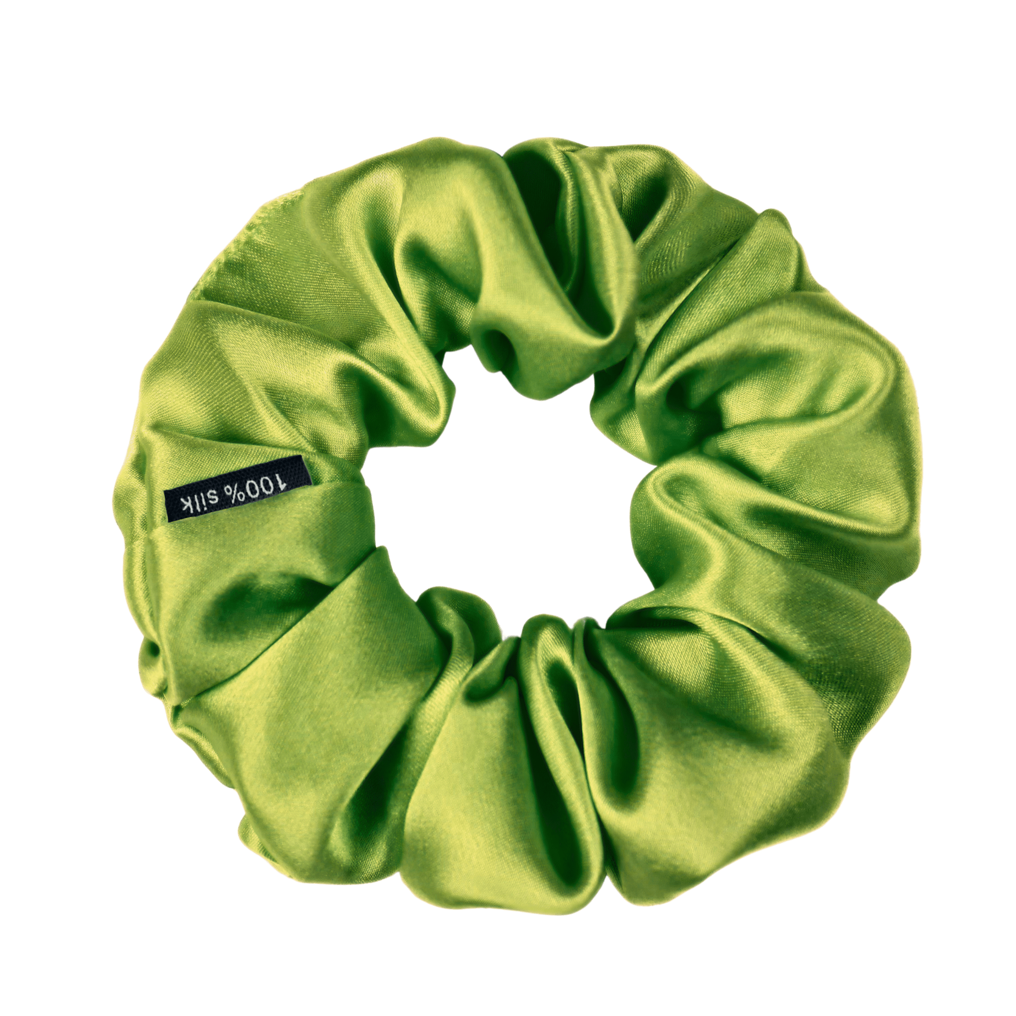 Lime Skinny Scrunchie – 100% Pure Mulberry Silk, Perfect for All Hair Types - NOCHKA

