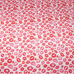 Lips Print 100% Pure Mulberry Silk Fabric 19mm 44" Width Pre - Cut Silk Fabric - NOCHKA
