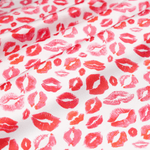 Lips Print 100% Pure Mulberry Silk Fabric 19mm 44" Width Pre - Cut Silk Fabric - NOCHKA

