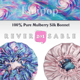 Lollipop Print Pure Mulberry Silk Bonnet – Reversible & Durable - NOCHKA
