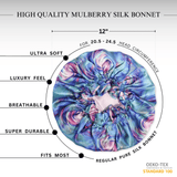 Lollipop Print Pure Mulberry Silk Bonnet – Reversible & Durable - NOCHKA
