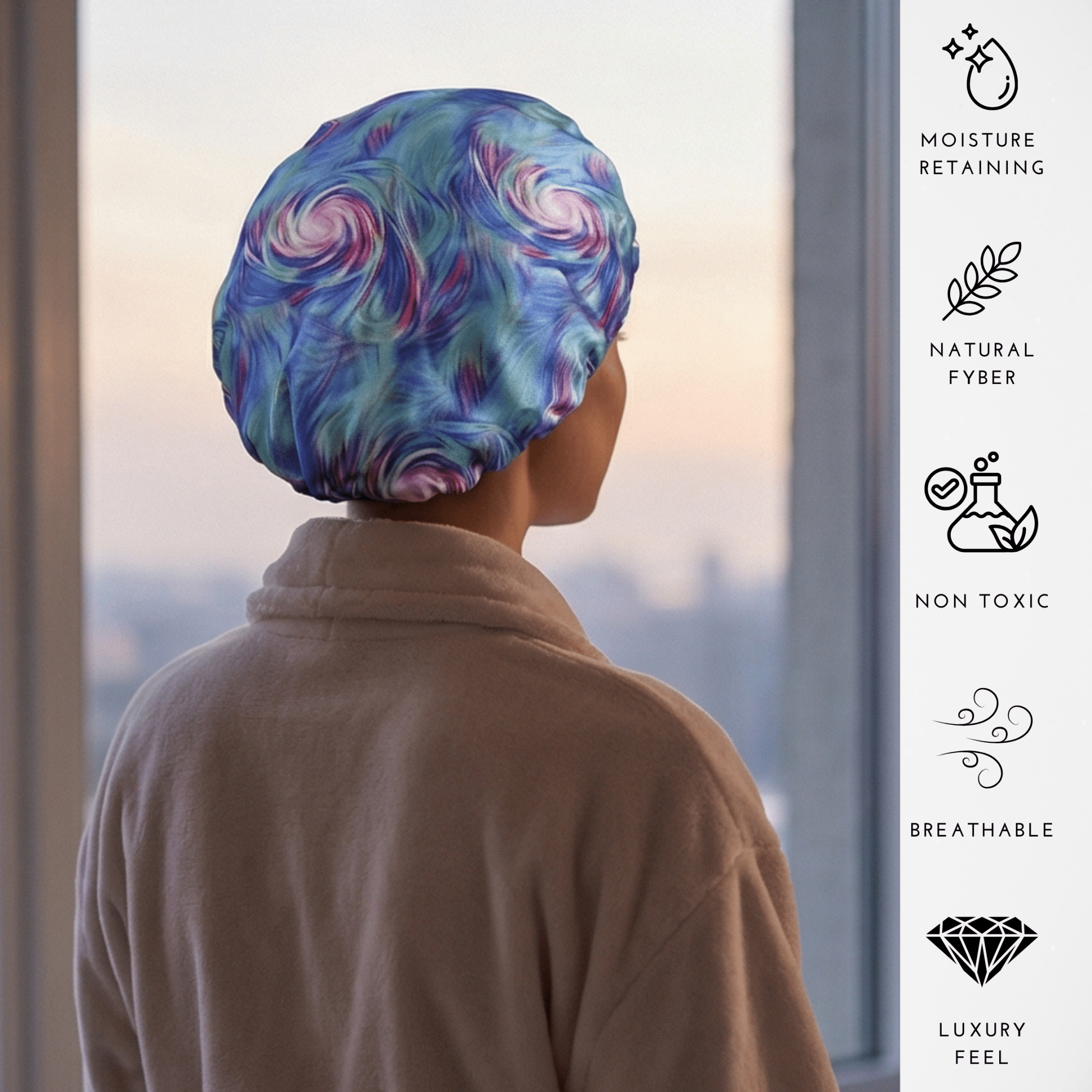 Lollipop Print Pure Mulberry Silk Bonnet – Reversible & Durable - NOCHKA
